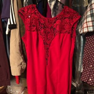 Red long dress : $100